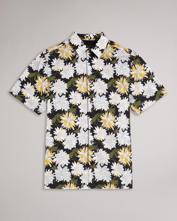 Chemises Ted Baker Short Sleeve Floral Multicolore Homme | YEX-64361737